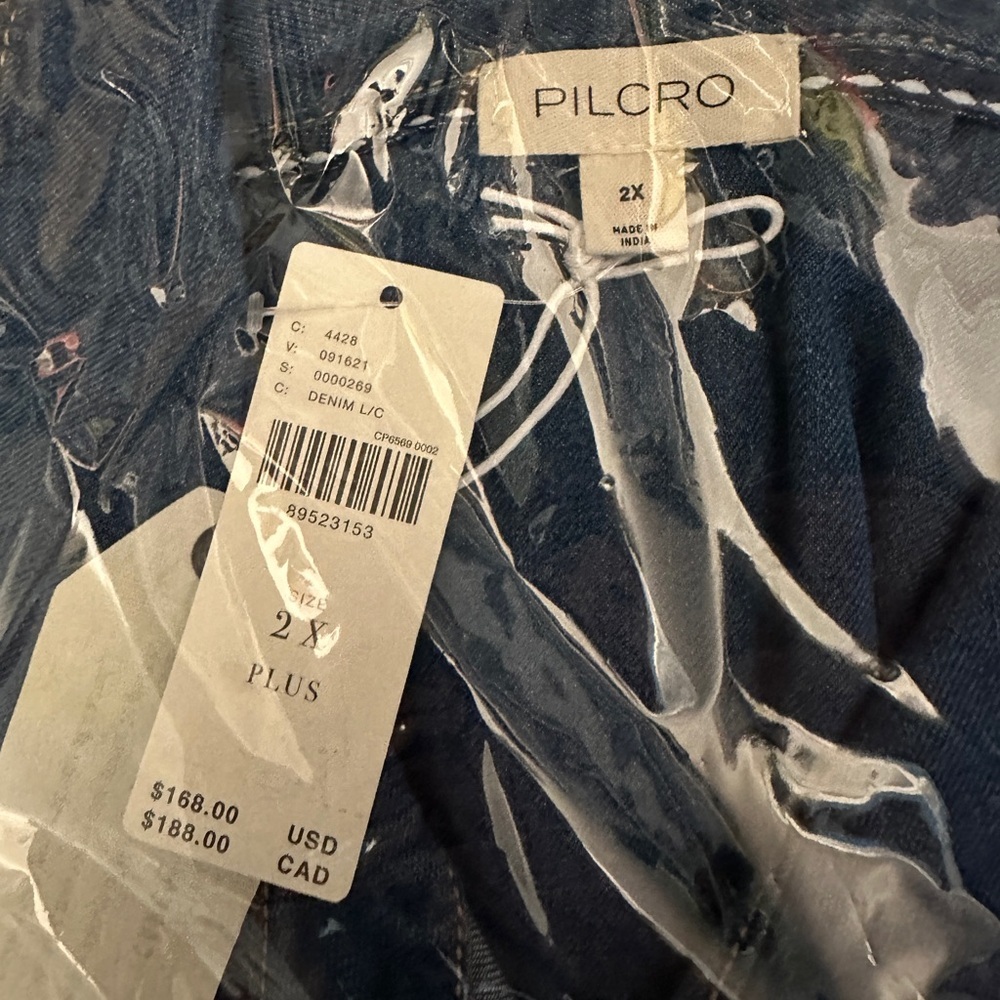 NWT Anthropologie Pilcro Sleeveless Halter Swing Midi Dress 2X Denim Blue - Picture 7 of 8